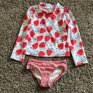 Toddler swim set. Size 4T. Rash guard and bottom.